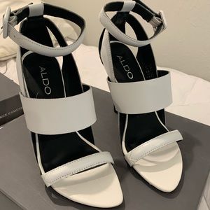 Aldo white sandals